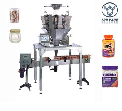 China 30 Jars / Min Automatic Plastic Glass Jar Packing Machine For Candy Snack for sale