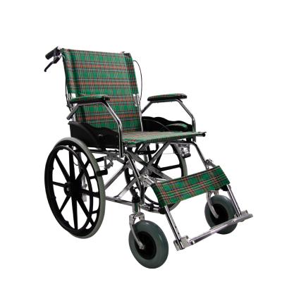 China Factory sales new fashion foldable folding backrest portable steel manual wheelchair for sale