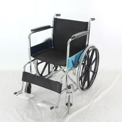 China Patient Foldable Economical Wheelchair With Plastic Mag Wheel for sale