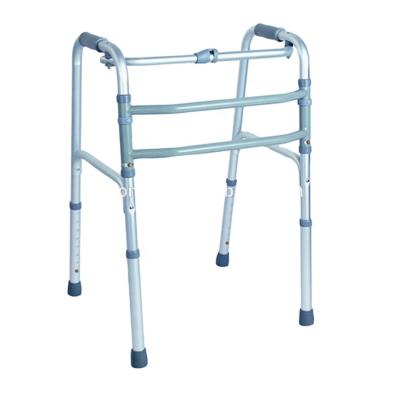 China Lightweight 4-Legged Walkers Outdoor Folding Adjustable Aluminum Adults Walking Aids For Disabled Elderly for sale