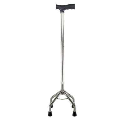 China Strong Body Health Care Stainless Steel Quadruped Walking Stick Canes For Elderly / Disabled for sale