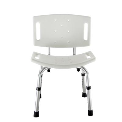 China Garden Set Bathroom Stool Bath Chair Aluminum Lightweight Shower Chair With Backrest For Elderly for sale