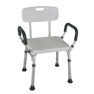 China With Removable Backrest Shower Bath Safety Bathroom Chair With Back Support And Cross Stable Bottom Show Chair for sale