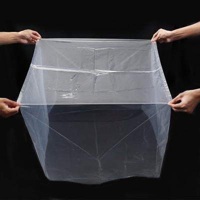 China Dust Proof Industrial Squares Large Bottom Gusseted PE Plastic Bag Pallet Protective Sheets for sale