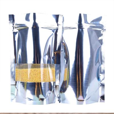 China Moisture Proof Zip Lock Pouch Aluminum Foil Bag With Clear Window For Food Packaging for sale