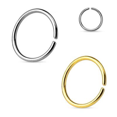 China FASHIONABLE G23 Titanium Bendable Circle Nose Cartilage Helix Septum Rook Perforation for sale