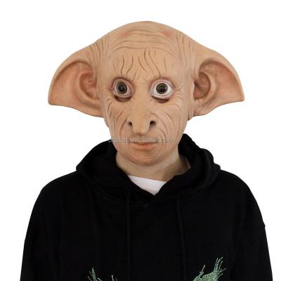 China Head Wear Cosplay Dobby Elf Latex Mask Halloween Carnival Costume Animal Modeling Headdress Props Headwear Masquerade Animal Props for sale