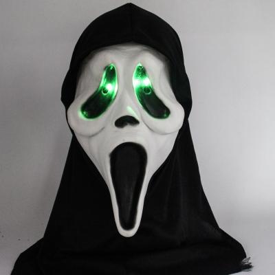 China Dropshipping Latex Adult Creepy Scream Mask Halloween Ghost Face Costume Fancy Dress Accessory New for sale