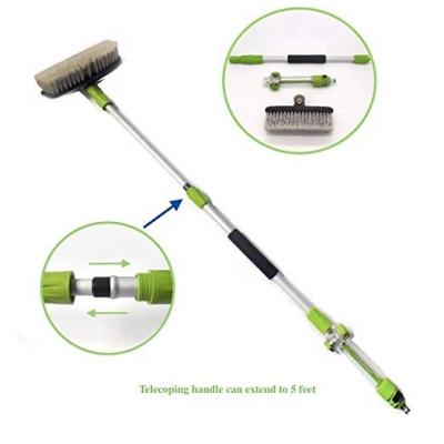 China Hot Sale1.5M Aluminum Water Flow Car Brush With Soap Dispenser for sale