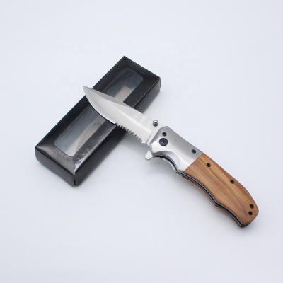 China Non-variable Laser Engraved Oliver Wood Pocket Knife For Personalized Carry Valentines Day Fathers Day Daily for sale