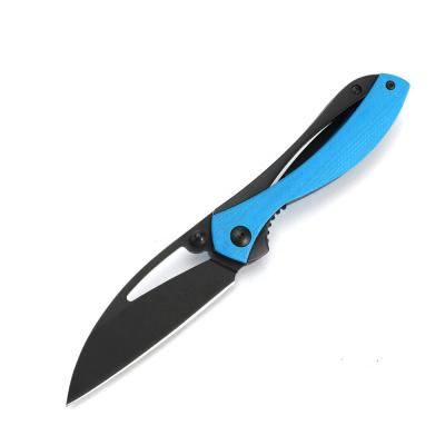 China Wholesale Non-variable Blue Camping Aluminum And Handle Group Of Ten Outdoor Rescue Rescue Folding Pocket Knife With Belt Clip for sale