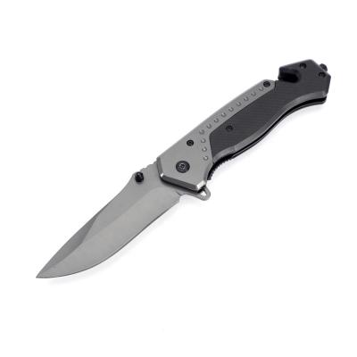 China Gray Titanizing Blackening Group of Ten Survival Stainless Steel Gray Titanizing Blackening Rescue Self Defense Tactical Pocket Knife Wholesale Non-variable Handle for sale