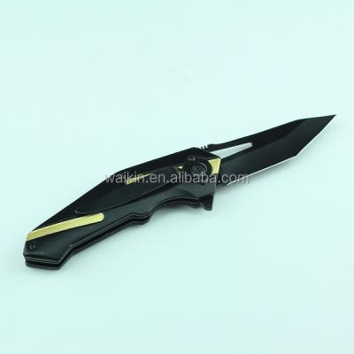 China Non-variable Profession Stainless Steel Outdoor Camping Folding Knife With Aluminum Handle for sale