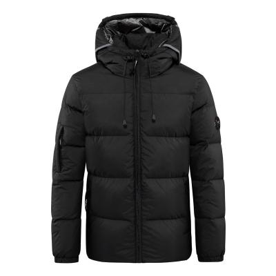 China Breathable Cheap Winter Quilted Hooded Jacket Polyester Filling Apparel Outerwear Padded Down Jacket for sale