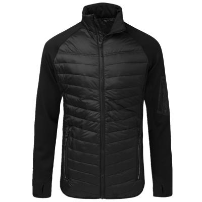 China OutdoorBlack Sustainable Custom Hybrid Jacket For Men Quilted Padded Jacket for sale