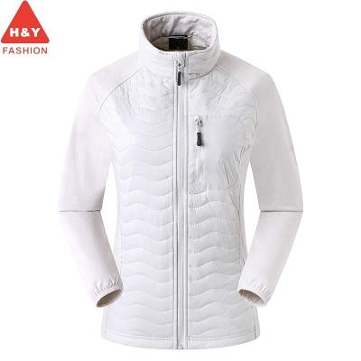 China Breathable White Women Outdoor Jacket Quilted Hybrid Slim Fit Jackets for sale