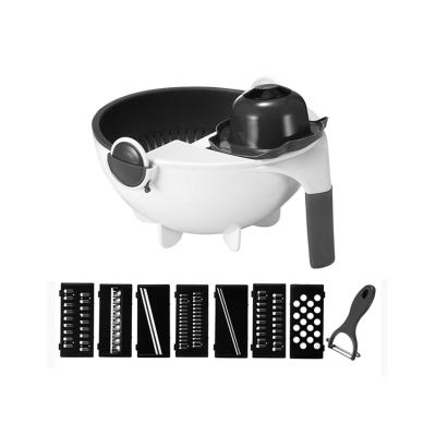 China ABS+PP 9 in 1 Plastic Kitchen Sink Sieve Safe and Convenient Vegetable Basket for sale