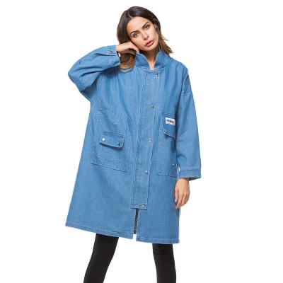 China Breathable Finished Waist Zipper Front Thin Popular Standard Thickness Denim Casual Hooded Female Jacket for sale