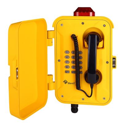 China Tunnel VoIP Analog Heavy Duty Outdoor Phone IP66 Waterproof Telephone With Beacon for sale