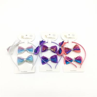 China New style headband hangs cute cute girls hair clips girls soft colorful bow headbands FK3002 for sale