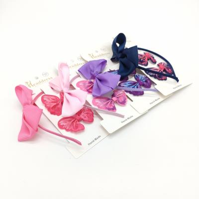 China PERFECT FOR EVERYDAY /PARTY/PHOTO USE AND Cute Girls Hair Clips Lovely Soft Butterfly Bow Headbands New Hair Hanger Style Headband for sale