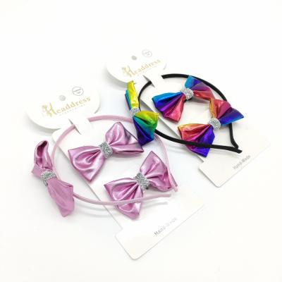 China New Style Cloth Headband Hangers Lovely Soft Colorful Cloth Bow Hair Clips Girls Cute Headbands for sale