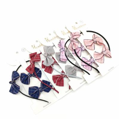 China New Style Cloth Headband Hangers Lovely Soft Cute Girls Hair Clips Cloth Bow Headbands Hair Accessories for sale