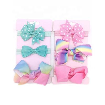 China Fahion Kids Hair Accessories Set Cute Sweet High Quality Baby Bow Not Kids Headbands Set Accessories For Girl for sale