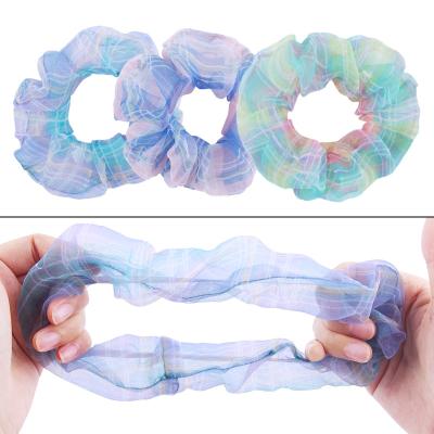 China 100% Colorful Anti-Shrink Popular Polyester Hair Band Accessories Hair Band Ring for sale