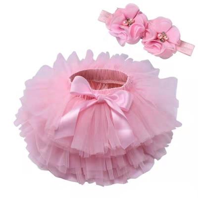 China Ins Cloth hot style girls 0-3 year old tutu skirt skirt net baby pp pants baby hair band net skirt photograh wear set for sale