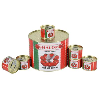 China Canned tomato best per tin 2200g 28-30%brix tomato sauce price in different sizes with 70g china oem brand export for sale