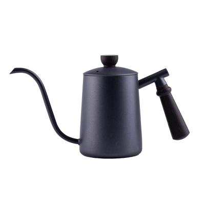 China Viable V60 Wooden Handle and Knob Pour Over Coffee and Tea Spout Sets Stainless Steel Gooseneck Coffee Kettle for sale