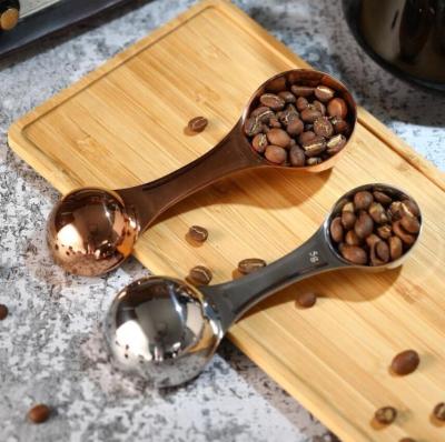 China 2022 Stainless Steel Coffee Scoop Coffee Spoon Home Viable Custom Kitchen Utensil Eco-friendly Coffee Bean Measuring Cup for sale