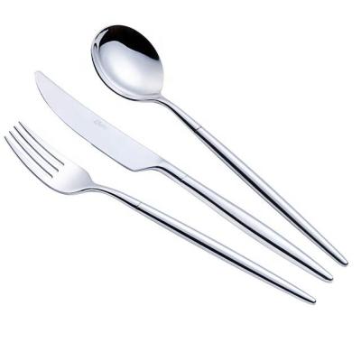 China Viable Luxury Royal Wedding Polish Travel Mirror Stainless Steel Knife Fork Spoon Flatware Flatware Cutlery Set for sale