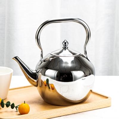 China Customized Polished Saudi Kitchware Viable Style Water Tea 1.2L- 2L Without Water Kettle Stainless Steel Whistling Kettle for sale