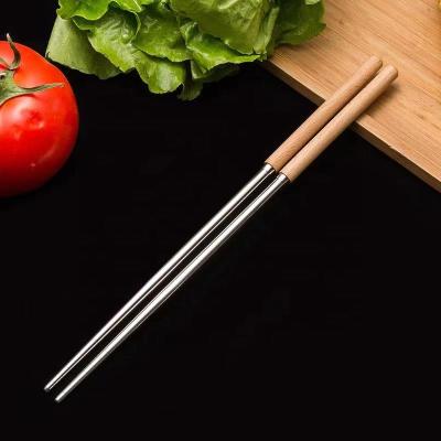 China Sustainable Luxury Reusable SUS304 Stainless Steel Chop Sticks Chinese Chopsticks for sale