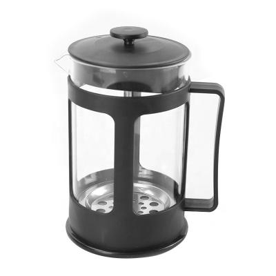 China High Borosilicate Glass 304 Stainless Steel Press BPA Maker Coffee French Press Viable French Glass Free Portable Black Coffee 350ML for sale