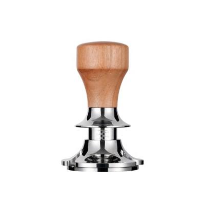 China Supplier 51.6MM Espresso Tools Stainless Steel Espresso Coffee Tamper Wooden Zebra Viable Stainless Steel Professional New Bartender for sale