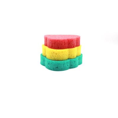 China Sustainable Cartoon Train Shape Kids Bathing Sponge Stocks Exfoliating Bath Shower Sponge For Body Private Label Bath Cleaning Mesh for sale