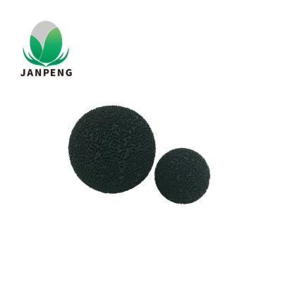 China Aquarium / Industry / Black Spherical Sponge Ball Filter 8 Cm Diameter Activated Carbon Machinery Filtration for sale