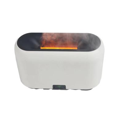 China Silent Creative Simulated Fire 3D Usb Flame Air Humidifier Creative Air-purifying Waterless Diffuser For Home With Auto-NO-Water Protection for sale