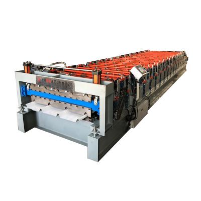 China Factory new color steel sheet tr4 tr5 profile roof tile trapezoidal wall panel cold roll forming machine making production line for sale