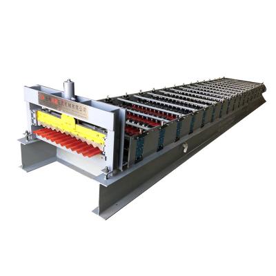 China Garment Shops Hot Sales Corrugated Sheet Metal Roof Making Machine / 836mm Corrugated Roofing Sheet Machine for sale