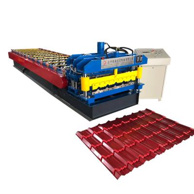 China Production of Dixin roof panel roof tile sheet roof rolling forming machine/glazed style roof machine/glazed tile sheet making machine for sale