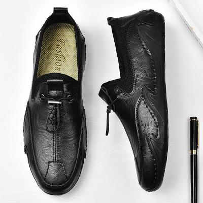 China Wholesale 2021 Luxury Design Men's Casual Office Lit Shoes Genuine Leather Men Shoes for sale