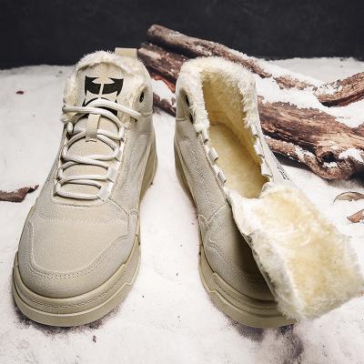 China 2021 fashion trend new arrival winter ankle men snow boots plush snow boots genuine leather anti-skid outdoor warm men for sale