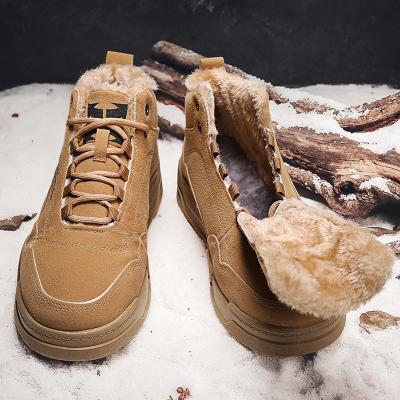 China Wholesale Fashion Trend New Arrival In Winter Running Men's Plush Snow Boots Anti-skid Outdoor Snow Boots for sale