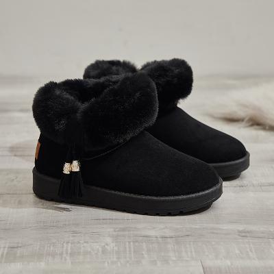 China Wholesale fashion trend women's snow boots 2021 new arrival plush outdoor non-slip snow boots for ladies for sale