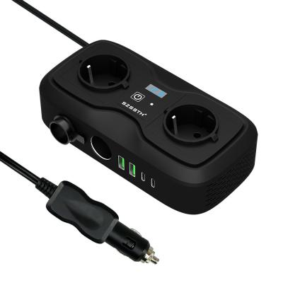 China Automobilstromumrichter DC 12v bis 110v Ac Dual Usb 3.1A GaN PD Schnellladegerät zu verkaufen