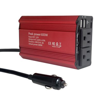 Κίνα Universal Socket DC 12V 24V To AC 220V Modified Sine Wave Mini Power Inverter 300W 300Watts Converter Adapter Portable Car Inverter With Charger προς πώληση